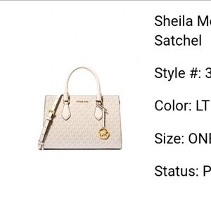 Michael Kors Cream Satchel Bag